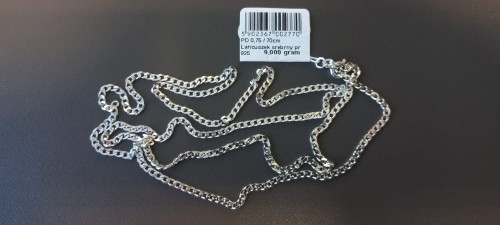 Srebrny łańcuszek diamentowany PD 0,75/70 cm