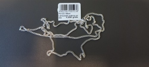 Srebrny łańcuszek diamentowany PD 0,50/60 cm