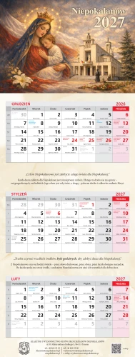 Kalendarz trójdzielny 2027 r. – Matka Boża, Królowa Polski z Jezusem