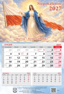 Kalendarz jednodzielny 2027 r. – Maryja, Królowa Polski
