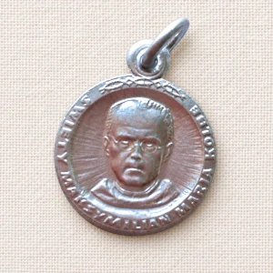 Medalik ze św. Maksymilianem – aluminiowy (19 mm)